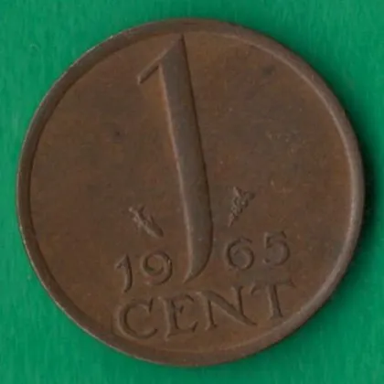 фото, 1 цент 1965 року Нідерланди [М]