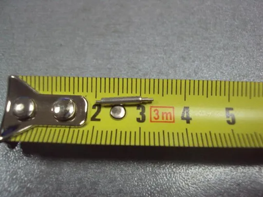 Шпилька пружинная палочка штифт для часов 9 мм (общий размер 12,5 мм) лот 2190 шт №10097 Продаж