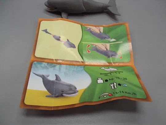 Фигурка киндер сюрприз макси дельфин VQB01 серия Natoons тварини кіндер дельфін максі №18594л Продаж