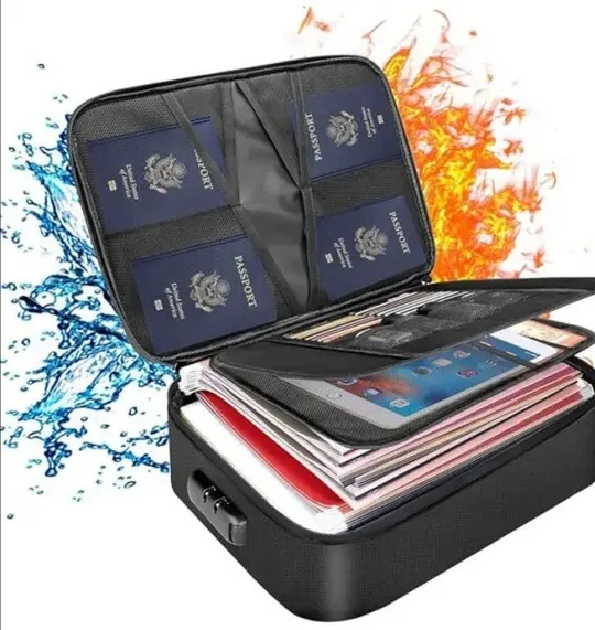 Купити Органайзер папка для документов с кодовым замком на 2 отделения Черный