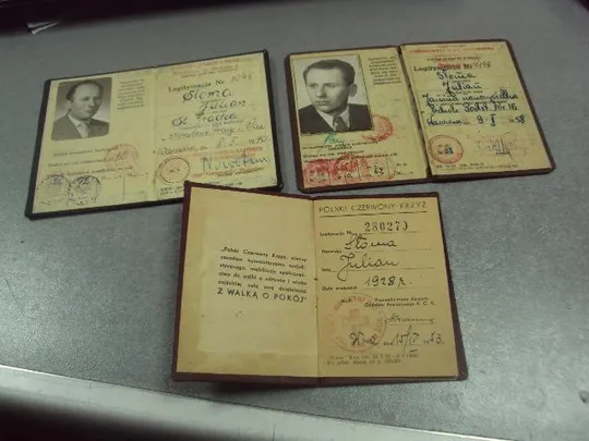 польша удостоверение ligitymacja 1958, 1970, 1953 красный крест лот №8957 Ціна