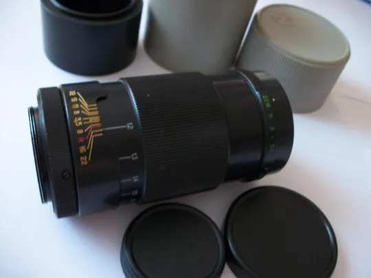 Объектив MC Юпитер-37А , M-42, N-852081 [Футляр крышки бленда. Редкий с просветлением, знак качества З аукціону