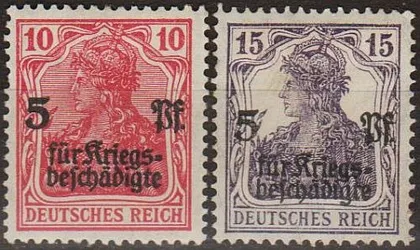 фото, 1919 - Німеччина - Допомога інвалідам війни Мі.105-106 *