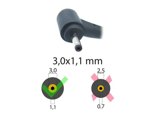 Купити Блок питания для ASUS UX21E, UX21K, UX31E, T300 (19V 2.37A 45W (3.0*1.1)) (Квадратный с вилкой) ORI
