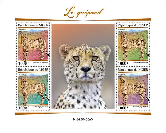 Нигер-Гепарды-2022. Оптовый Лот! Чистые полные изумительно красивые-4 комплекта. MNH. Характеристики