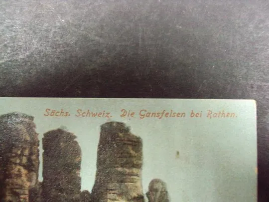 открытка Швейцария sachs schweiz die gansfelsen №7489 З аукціону