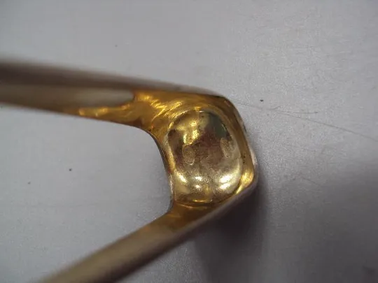 Щипцы для сахара серебро 84 проба голова клеймо Г.М. вес 38,72 г длина 13,2 см №14312 Недорого