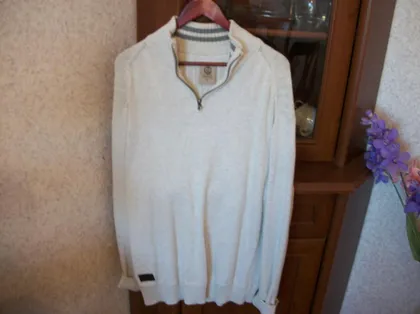 фото, Свитер мужской размер-56-58 [XXL] теплый, под горло [ вверху на молнии]