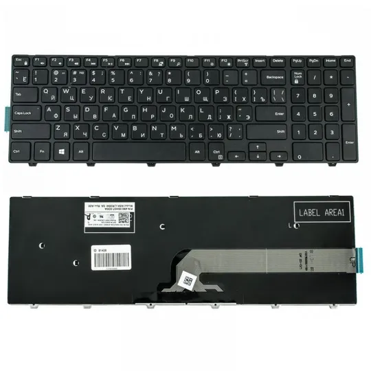 Купити Клавиатура для ноутбука DELL (Inspiron: 3541, 3542, 3543, 5542, 5545, 5547) rus, black (ОРИГИНАЛ)