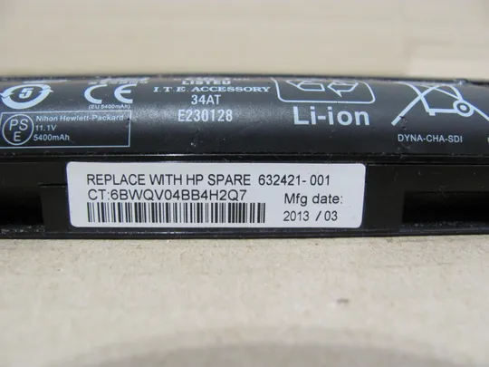Оригінал АКБ, Акумуляторна батарея, battery, original SX06 SX06XL HSTNN-DB2L 11.1V 55WH 62WH для HP ELITEBOOK 2560P 2570P Інтернет-аукціон