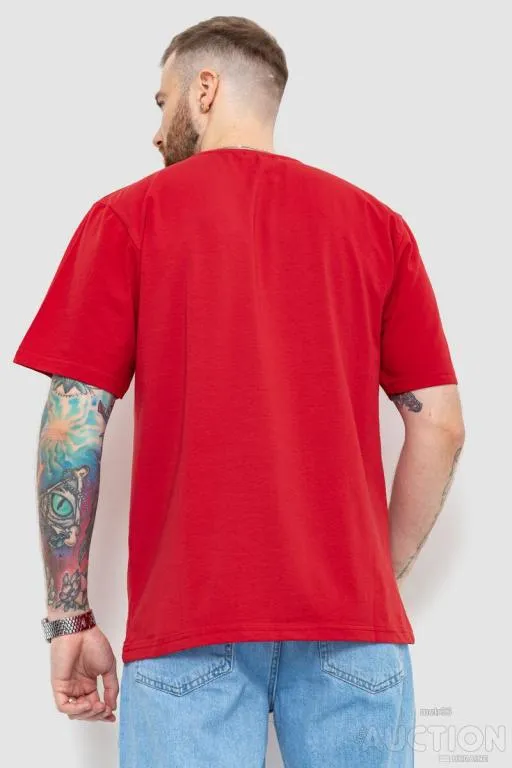 Футболка мужская батал, цвет красный, 208R019 Продаж