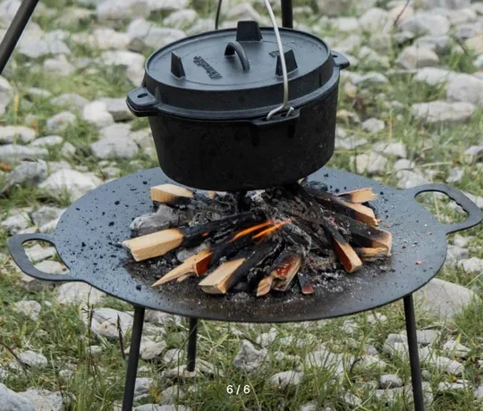 Садж сковорода для открытого огня 50 см на ножках 28 см, очаг для костра Характеристики