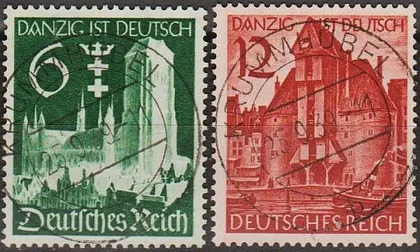 фото, 1939 - Рейх - Гданськ німецький Mi.714-15