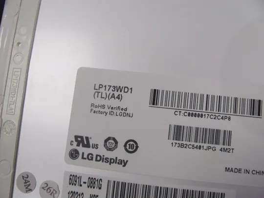 МР11-2 матриця LP173WD1 TL A1 A4 17.3&quot;  WXGA++  LVDS 40 pin  TN a-Si TFT-LCD , LCM Інтернет-аукціон