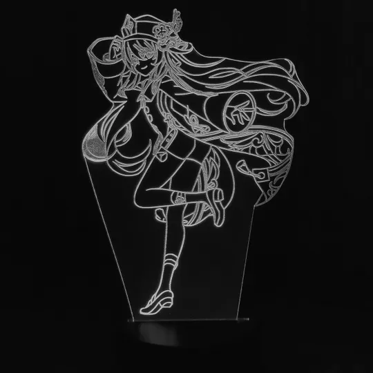 Акриловий світильник-нічник Ху Тао (Hu Tao) білий tty-n000582 Ціна