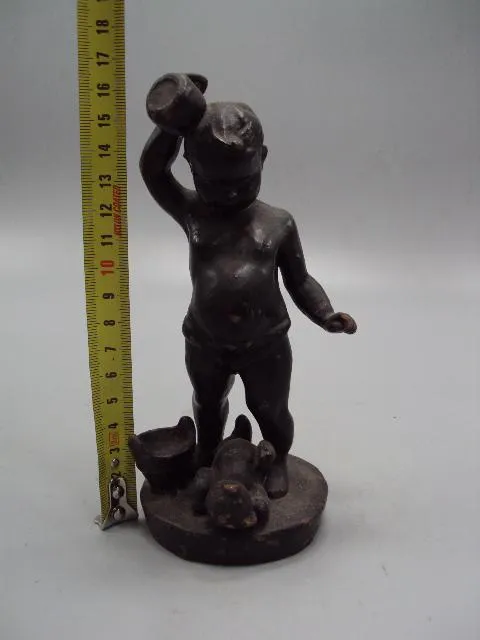 Купити Фигура чугун СЧЛЗ Свердловск мальчик моется ребенок обливается водой статуэтка высота 16,5 см №13785