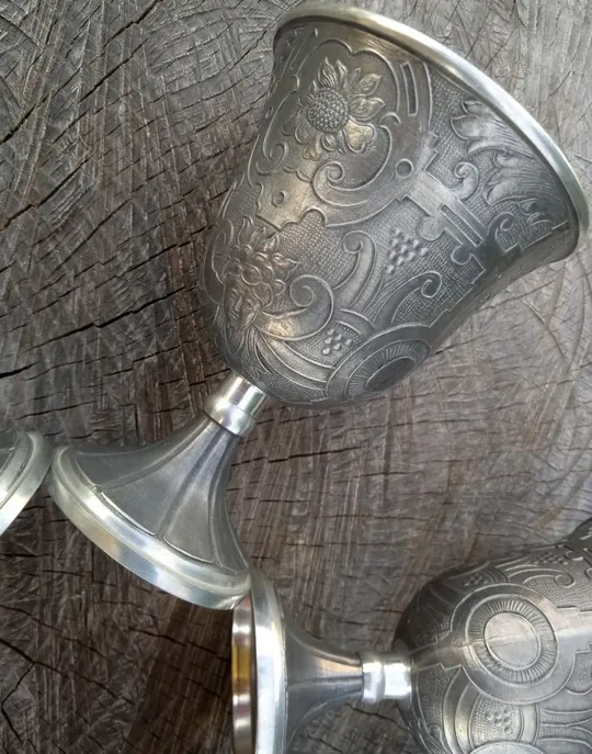 Олов`яні винні келихи бокали 6 шт 120 мл Handwerks Siegel Німеччина Інтернет-аукціон