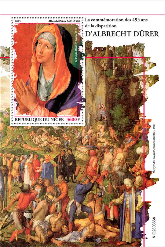 Нигер-Альбрехт Дюрер - 2023. Чистый полный красивый комплект. MNH. Ціна