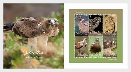 фото, Гибралтар-Хищные Птицы-2024. Чистый полный комплект - Пр.Пакет.MNH.