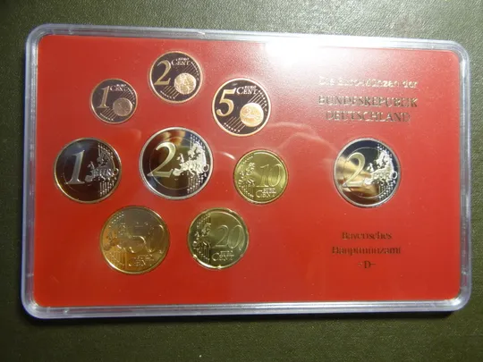 Купити Комплект євромонет Німеччини 2009 D (повний комплект+ 2 ювілейні) UNC