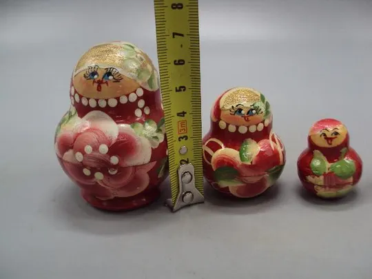 Матрешка дерево матрешки высота 1 см, 2 см, 3,4 см, 4,7 см, 6,8 см №13806 Характеристики