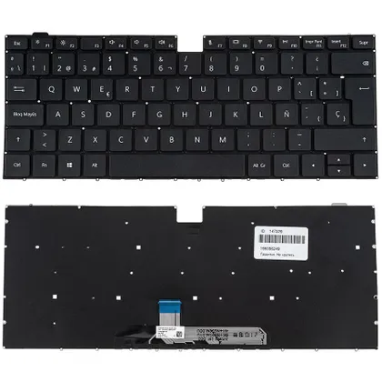 фото, Клавіатура для ноутбука HUAWEI (D14, D15 series) eng, black, без кадру