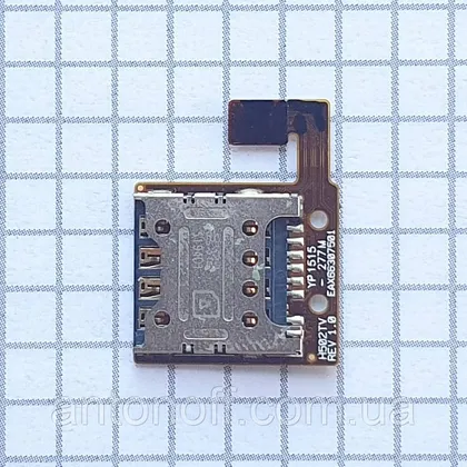 фото, SIM конектор / шлейф LG H502f Magna для телефона оригінал з розборки
