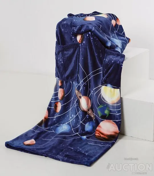 Рукоплед Плед з рукавами з мікрофібри з малюнками 200х160 Ти просто Космос З аукціону