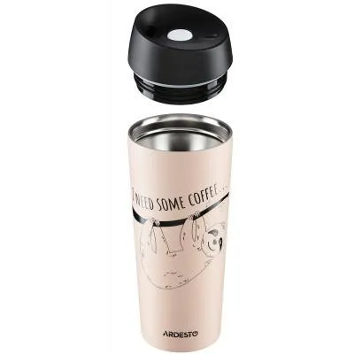 Термочашка Ardesto Coffee Time Bradypus 450 мл Beige (AR2645DBE) З аукціону