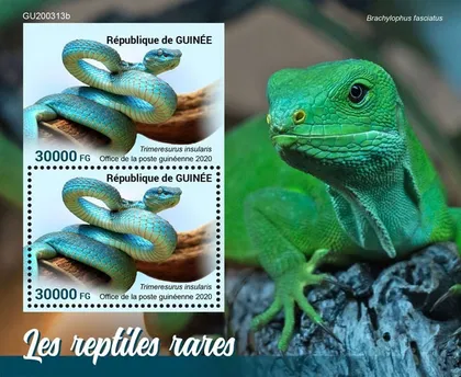 фото, Гвинея-Редкие Рептилии-2020.Чистый полный красивый комплект.MNH.