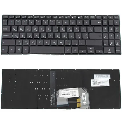 фото, Клавіатура для ноутбука ASUS (UX561 series) ukr, black, без фрейму, підсвічування клавіш