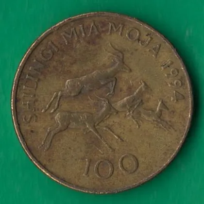 фото, 100 шилінгів 1994 року Танзанія [КВ]