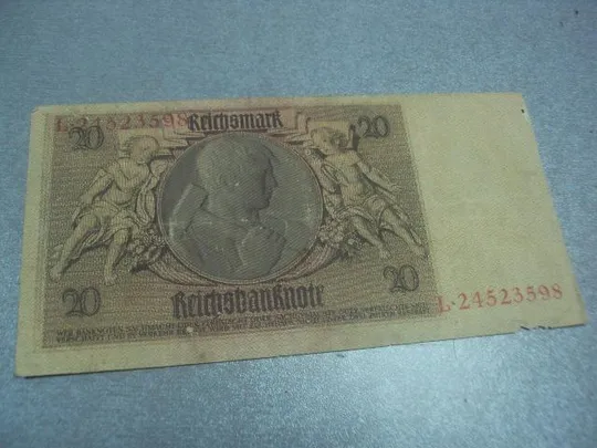 банкнота 20 рейхсмарок 1924 год  германия №222 Інтернет-аукціон