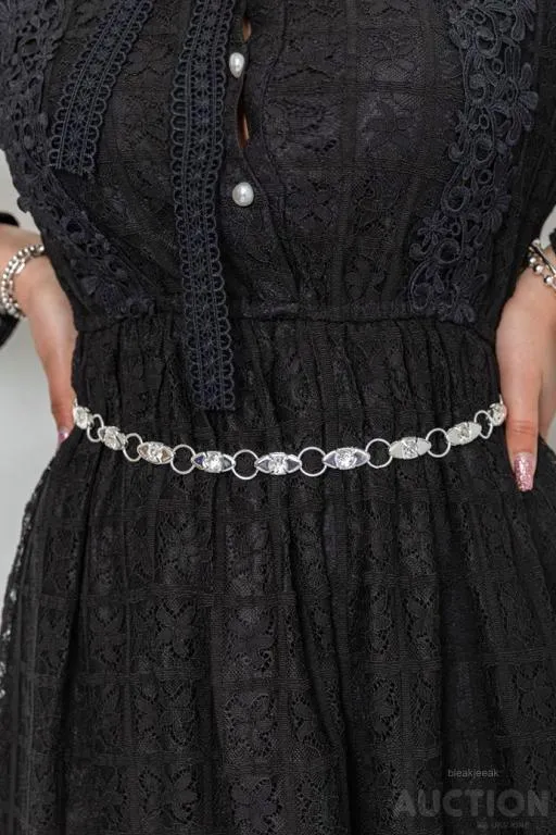 Ремень-цепочка женский, цвет серебристый, 196R10U13W1-8 Ціна