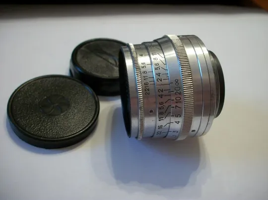 Объектив Юпитер-8, Jupiter-8, белый, М-39, Мade in USSR, No-6688659, обе крышки. Чистые линзы Де купити