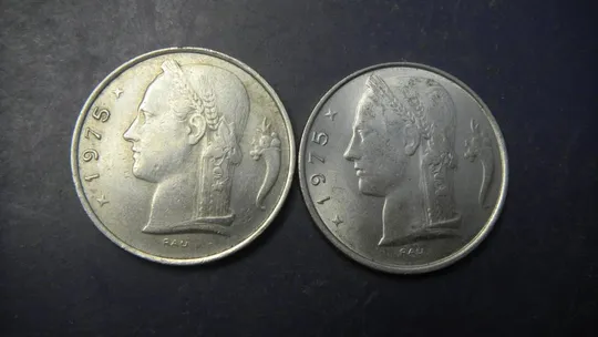 Купити 5 франків 1975 Бельгія (два різновиди)