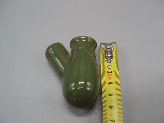 Двойник часть курительной трубки, в который вставляется чаша и чубук керамика 6 см №13530 Інтернет-аукціон