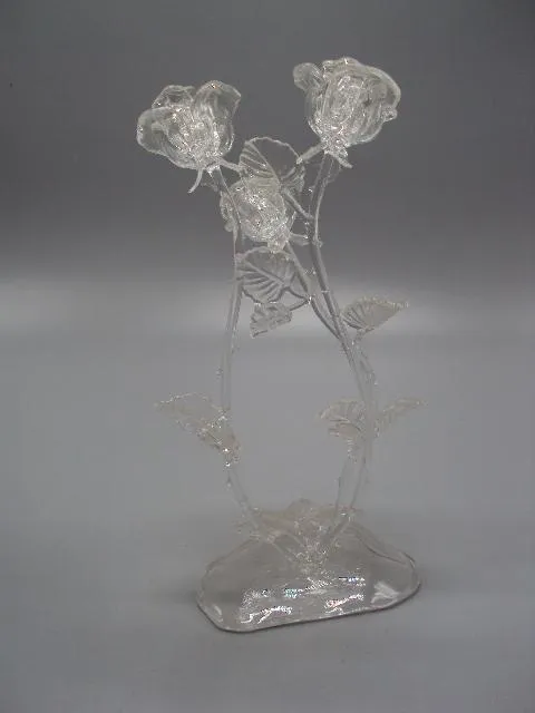 Фигура стекло статуэтка розы цветы розочки высота 16,5 см №13603 Продаж