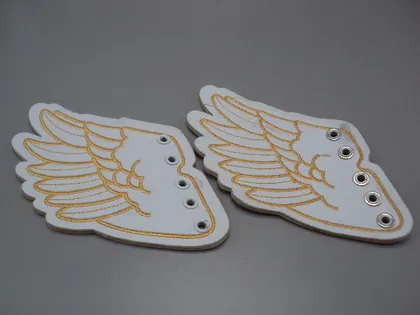 фото, Аксесуар прикраса для кросівок взуття Крила украшение на кроссовки крылья белые №18536Л