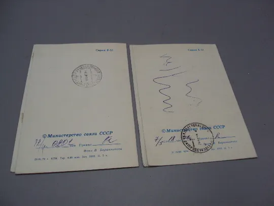 Открытка телеграмма цветы фото В. Баранникова 1979 год лот 2 шт №16153 Інтернет-аукціон