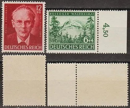 фото, 1943 - Рейх - 100 років Розеггера Mi.855-56 **