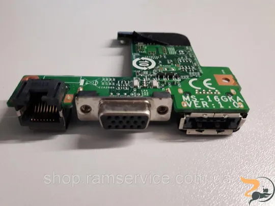 LAN, VGA, e-Sata роз'єми для ноутбука Medion P6512, MS-16GKA, б/в Ціна