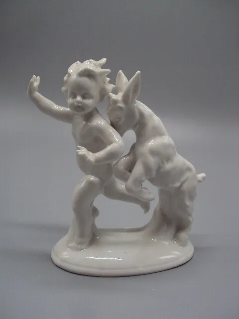 Фигура фарфор Германия Carl Scheidig KG Гревенталь мальчик путти и козлик ребенок с козленком №15458 Ціна