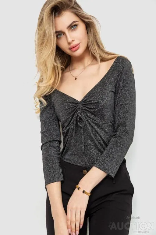 Боди нарядное, цвет черный, 244R100 Ціна