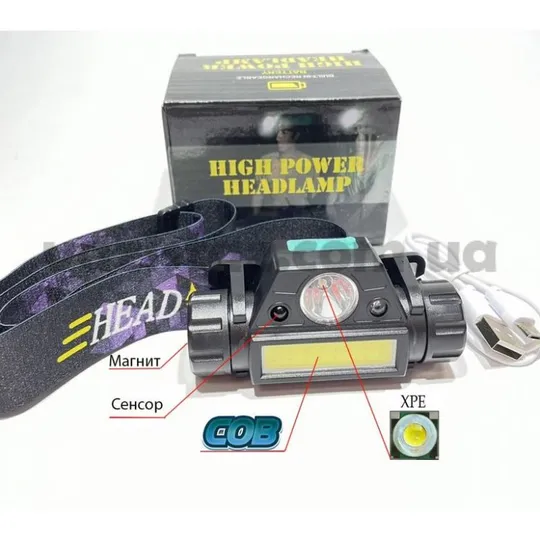 Налобный фонарь bl 1898  sensor Ціна