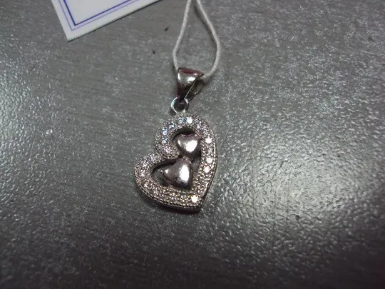 Купити Новая подвеска кулон сердце сердечки серебро 925 проба украина вес 1,8 г №11087л