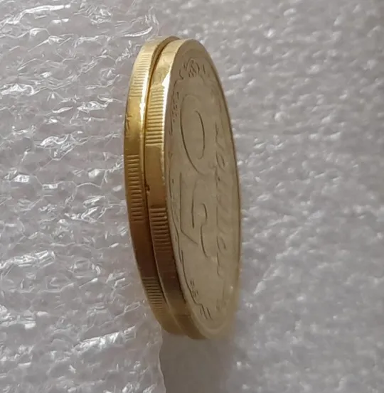 (3301) 50 копійок 1992 1ААм поворот (порушення соосності) - 2 монети одним лотом (50 копеек 1992 1ААм брак) Недорого