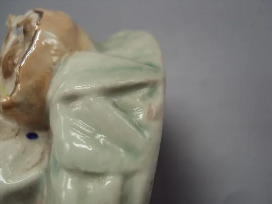 Фигура фарфор СНХ БССР Минск ФФЗ девочка с корзиной с грибами собирает грибы высота 13,5 см №14020 Інтернет-аукціон