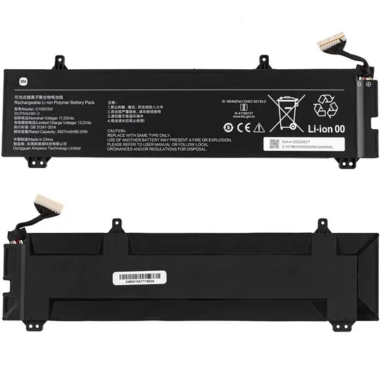 Оригінальна батарея для ноутбука Xiaomi G16B03W (Redmi G Pro) 11.55V 6927mAh 80Wh Black Ціна