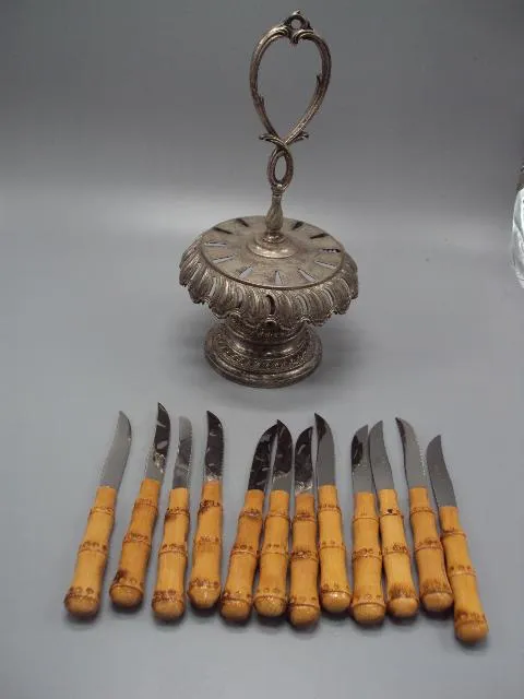 Купити Подставка с ножами набор подставка и ножи Poron Stainless Steel 12 шт №1420